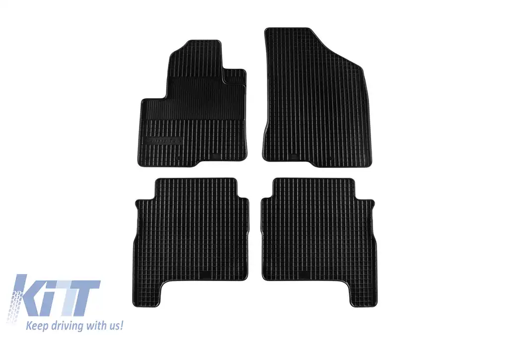 Mănuși din cauciuc Gumarny Zubri potrivite pentru Hyundai Santa Fe 2006-2012, set de 4 piese, culoare neagră
