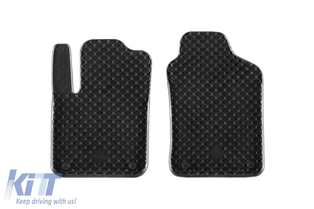 Mănuși din cauciuc Gumarny Zubri potrivite pentru Fiat 500 2007-2015, 500C 2009-2015, 500 Hybrid după 2020, set de 4 piese, culoare neagră-image-6232102