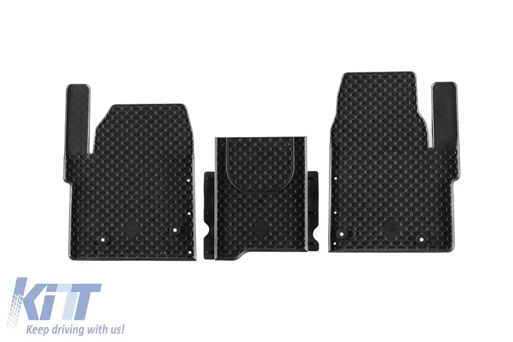 Mănuși din cauciuc Gumarny Zubri potrivite pentru Ford Tourneo Custom după 2023, Volkswagen T7 Caravelle după 2024, set de 3 piese, culoare neagră