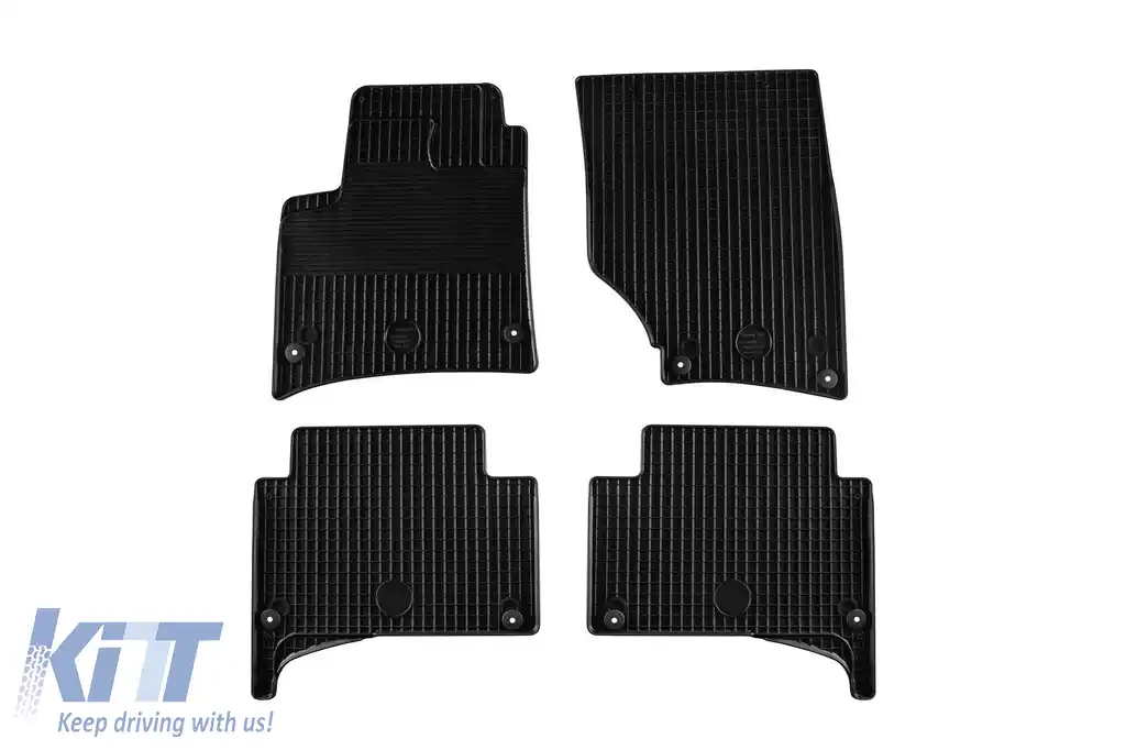 Mănuși din cauciuc Gumarny Zubri potrivite pentru Audi Q7 2005-2015, set de 4 piese, culoare neagră