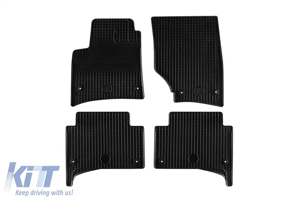 Mănuși din cauciuc Gumarny Zubri potrivite pentru Volkswagen Touareg, Porsche Cayenne 2003-2009, cu clipsuri rotunde, set de 4 piese, culoare neagră