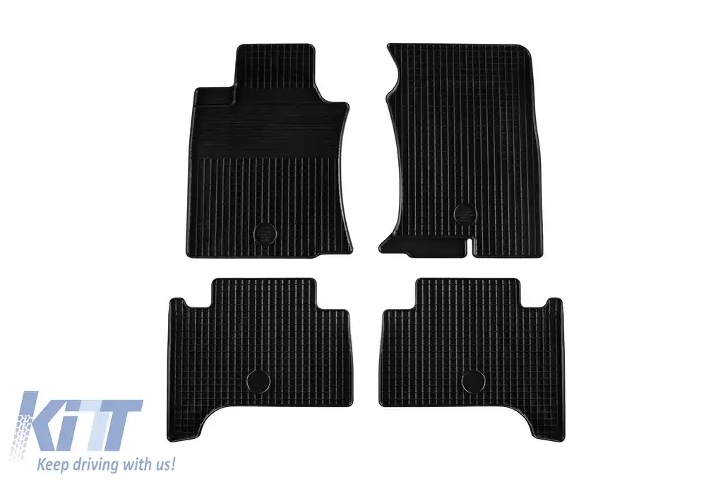Mănuși din cauciuc Gumarny Zubri potrivite pentru Toyota Land Cruiser J120 2002-2009, Land Cruiser J150 după 2009, set de 4 piese, culoare neagră