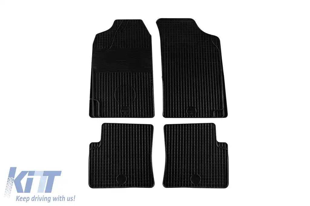 Mănuși din cauciuc Gumarny Zubri potrivite pentru Peugeot 106 1996-2003, set de 4 piese, culoare neagră