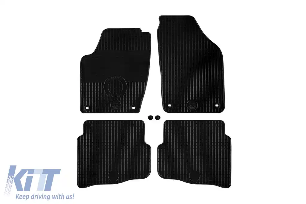 Mănuși din cauciuc Gumarny Zubri potrivite pentru Volkswagen Fox 2005-2009, set de 4 piese, culoare neagră