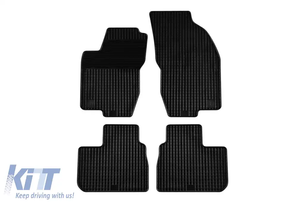 Mănuși din cauciuc Gumarny Zubri potrivite pentru Alfa Romeo 156 1997-2005, set de 4 piese, culoare neagră