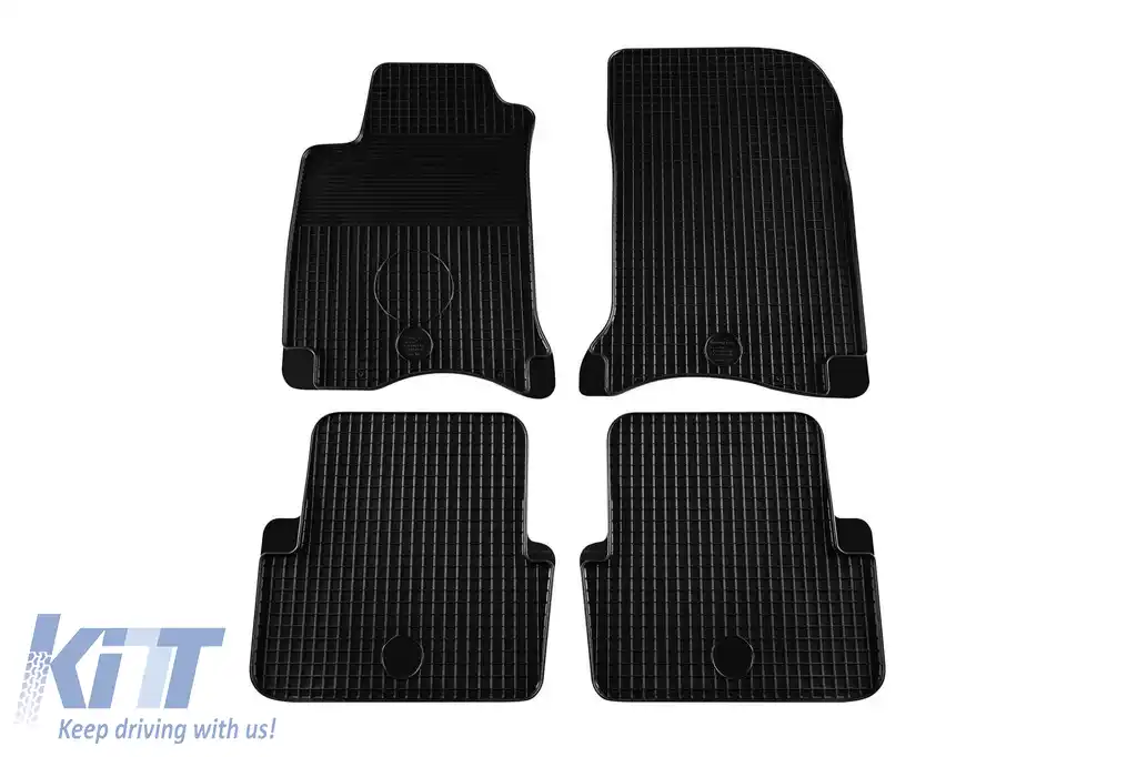 Mănuși din cauciuc Gumarny Zubri potrivite pentru Renault Laguna 2001-2015, set de 4 piese, culoare neagră