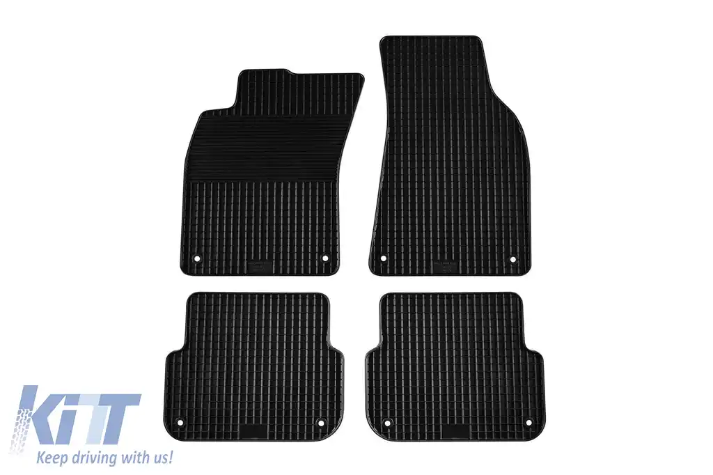 Mănuși din cauciuc Gumarny Zubri potrivite pentru Audi A6 sedan, wagon 2004-2006, set de 4 piese, culoare neagră-image-6251453