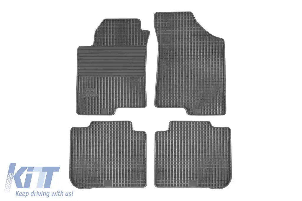 Mănuși din cauciuc Gumarny Zubri potrivite pentru Kia Cerato 2004-2009, set de 4 piese, culoare gri