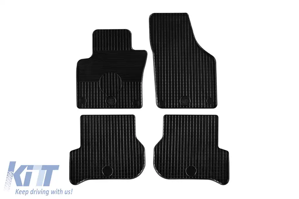 Mănuși din cauciuc Gumarny Zubri potrivite pentru Seat Toledo, Altea, Leon 2004-2008, set de 4 piese, culoare neagră