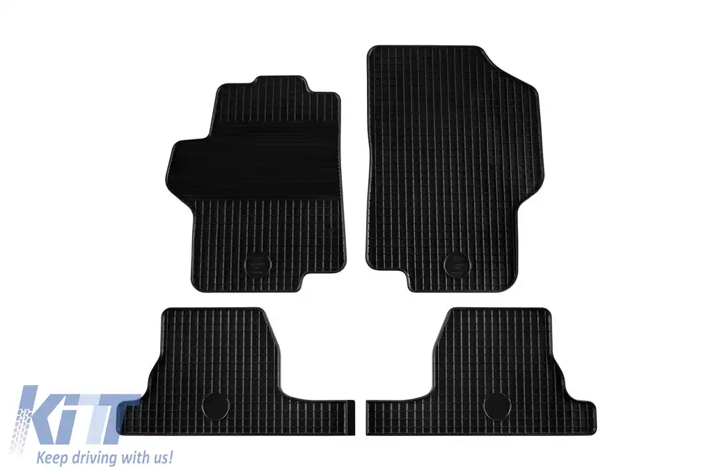 Mănuși din cauciuc Gumarny Zubri potrivite pentru Peugeot 1007 2005-2009, set de 4 piese, culoare neagră