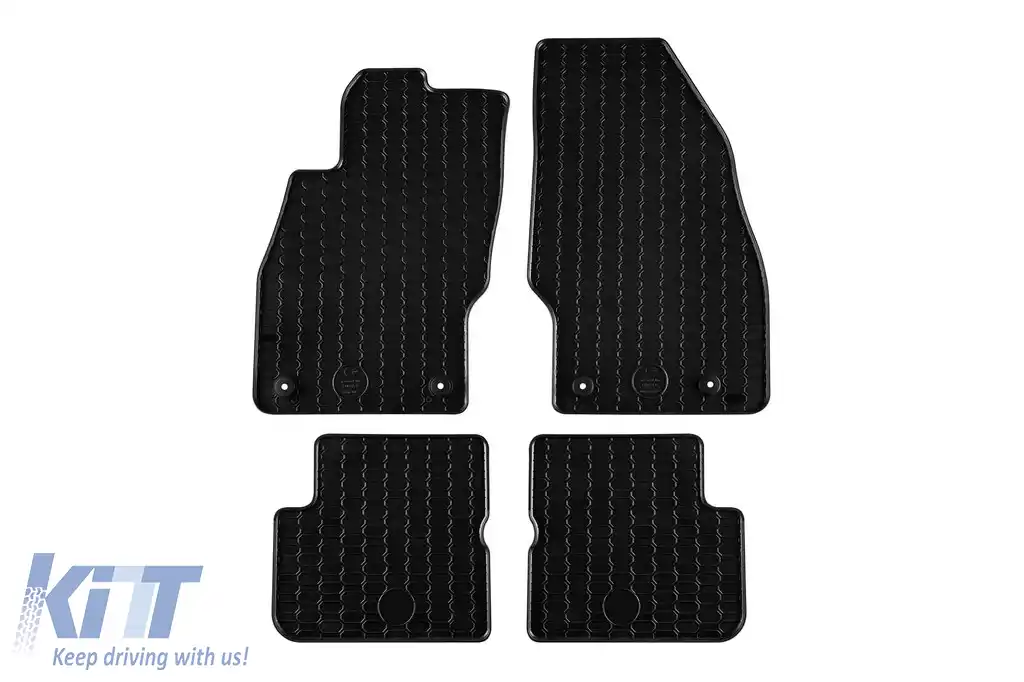 Mănuși din cauciuc Gumarny Zubri potrivite pentru Opel Corsa D 2006-2014, Corsa 2014-2019, set de 4 piese, culoare neagră-image-6251617