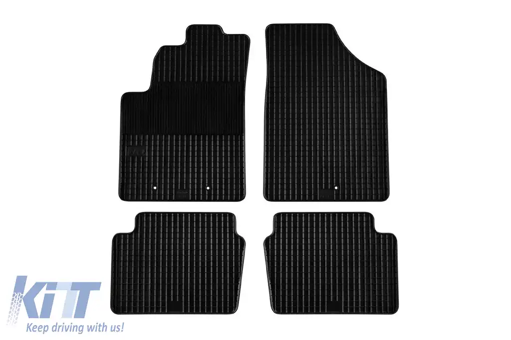 Mănuși din cauciuc Gumarny Zubri potrivite pentru Hyundai i10 2008-2013, set de 4 piese, culoare neagră