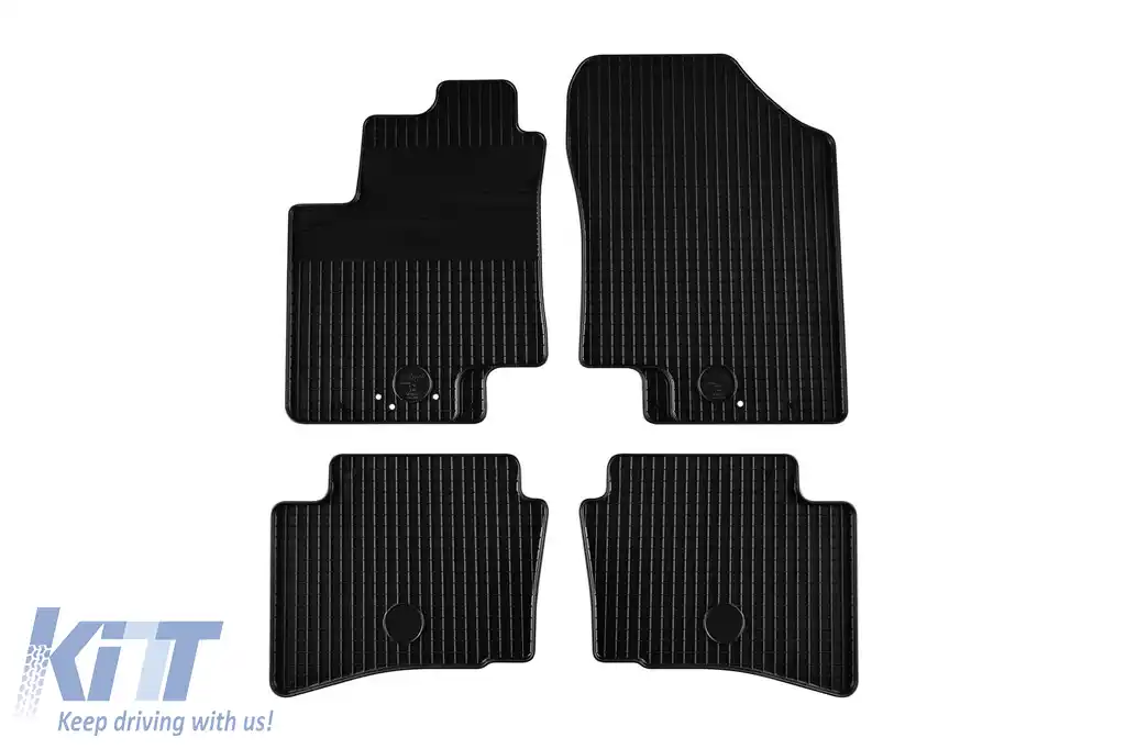 Mănuși din cauciuc Gumarny Zubri potrivite pentru Hyundai i20 2009-2014, set de 4 piese, culoare neagră-image-6251765