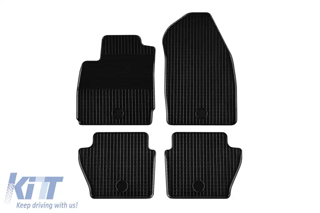 Mănuși din cauciuc Gumarny Zubri potrivite pentru Ford Fiesta 2009-2016, Fusion 2005-2012, set de 4 piese, culoare neagră