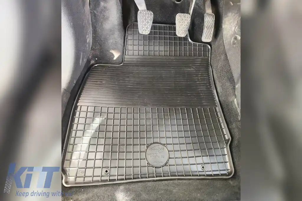 Mănuși din cauciuc Gumarny Zubri potrivite pentru Ford Fiesta 2009-2016, Fusion 2005-2012, set de 4 piese, culoare neagră-image-6251785