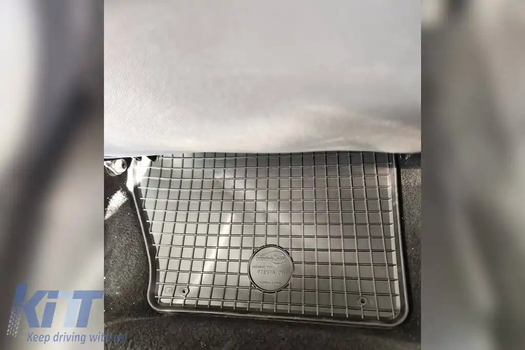 Mănuși din cauciuc Gumarny Zubri potrivite pentru Ford Fiesta 2009-2016, Fusion 2005-2012, set de 4 piese, culoare neagră-image-6251788