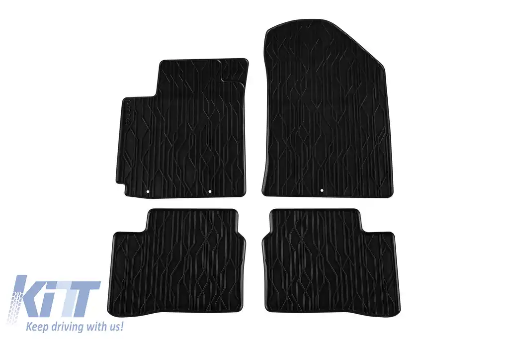 Mănuși din cauciuc Gumarny Zubri potrivite pentru Kia Picanto 2010-2016, set de 4 piese, culoare neagră