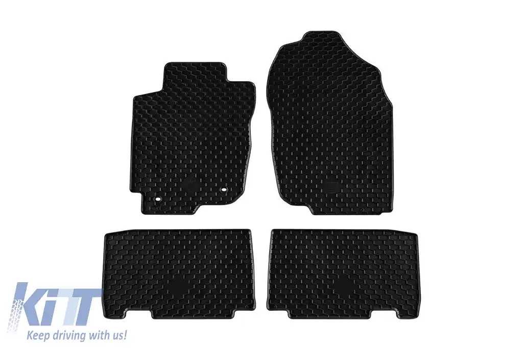 Mănuși din cauciuc Gumarny Zubri potrivite pentru Toyota Rav4 2013-2018, set de 4 piese, culoare neagră
