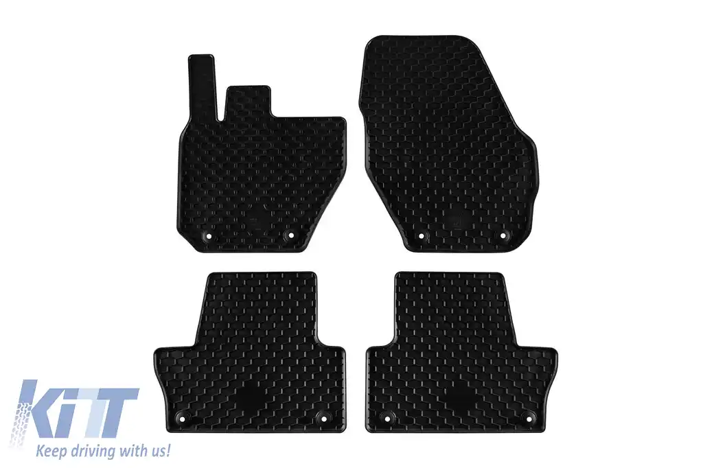 Mănuși din cauciuc Gumarny Zubri potrivite pentru Volvo XC60 2009-2017, set de 4 piese, culoare neagră-image-6252124