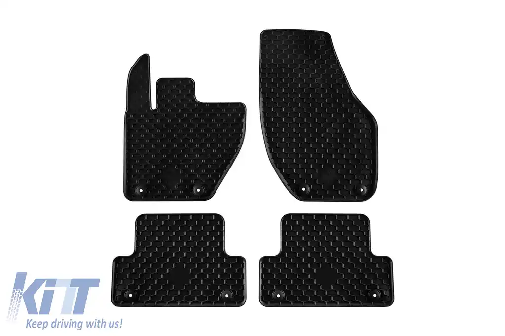 Mănuși din cauciuc Gumarny Zubri potrivite pentru Volvo V40 2013-2019, set de 4 piese, culoare neagră