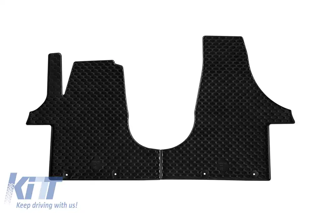 Mănuși din cauciuc Gumarny Zubri potrivite pentru Volkswagen Transporter T5 2010-2015, Multivan, T6 după 2015, set de 2 piese, culoare neagră