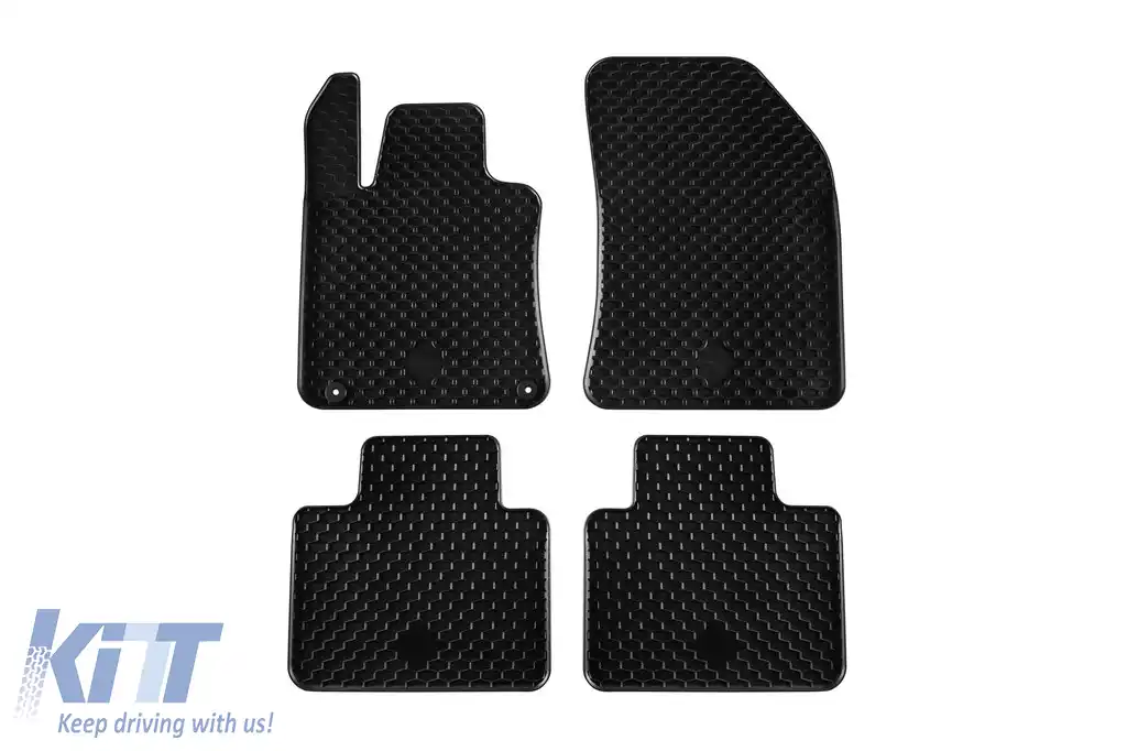 Mănuși din cauciuc Gumarny Zubri potrivite pentru Peugeot 508 după 2018, Citroen DS9 după 2020, set de 4 piese, culoare neagră