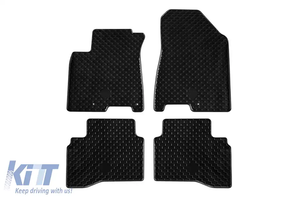 Mănuși din cauciuc Gumarny Zubri potrivite pentru Kia Niro după 2016, set de 4 piese, culoare neagră