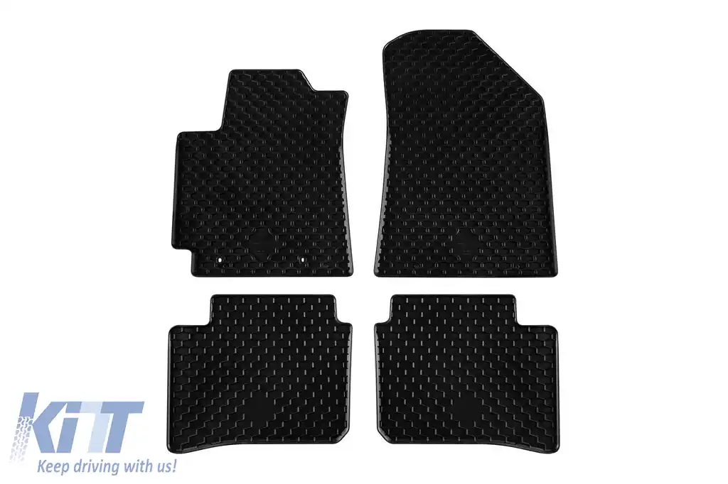 Mănuși din cauciuc Gumarny Zubri potrivite pentru Hyundai i10 după 2019, set de 4 piese, culoare neagră-image-6252427