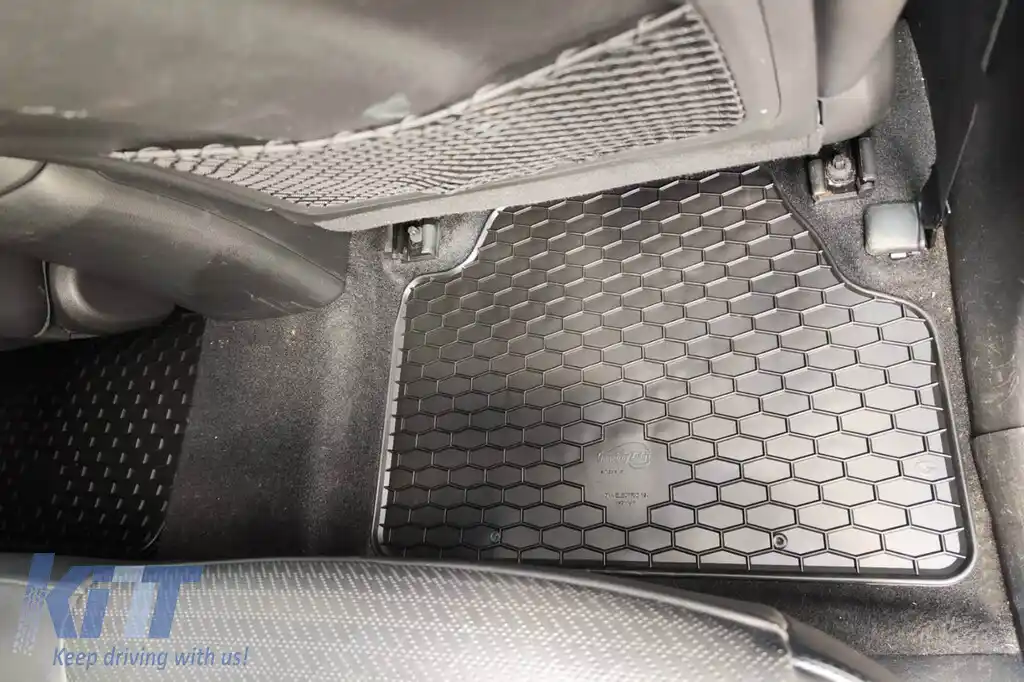 Mănuși din cauciuc Gumarny Zubri potrivite pentru Hyundai Kona Electric 2019-2023, set de 4 piese, culoare neagră-image-6252452