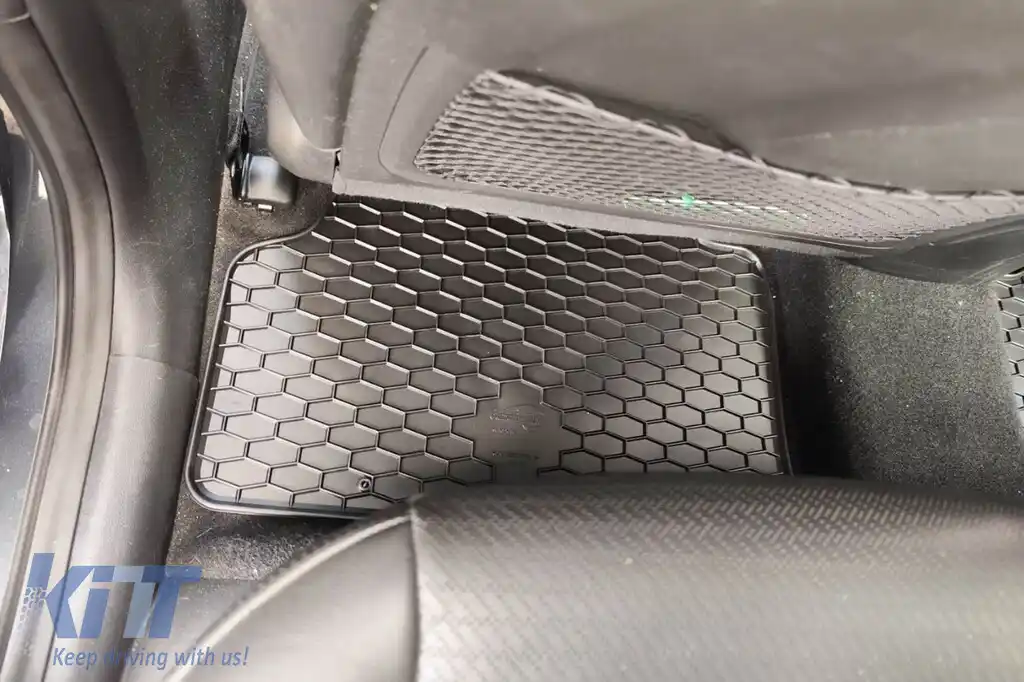 Mănuși din cauciuc Gumarny Zubri potrivite pentru Hyundai Kona Electric 2019-2023, set de 4 piese, culoare neagră-image-6252453