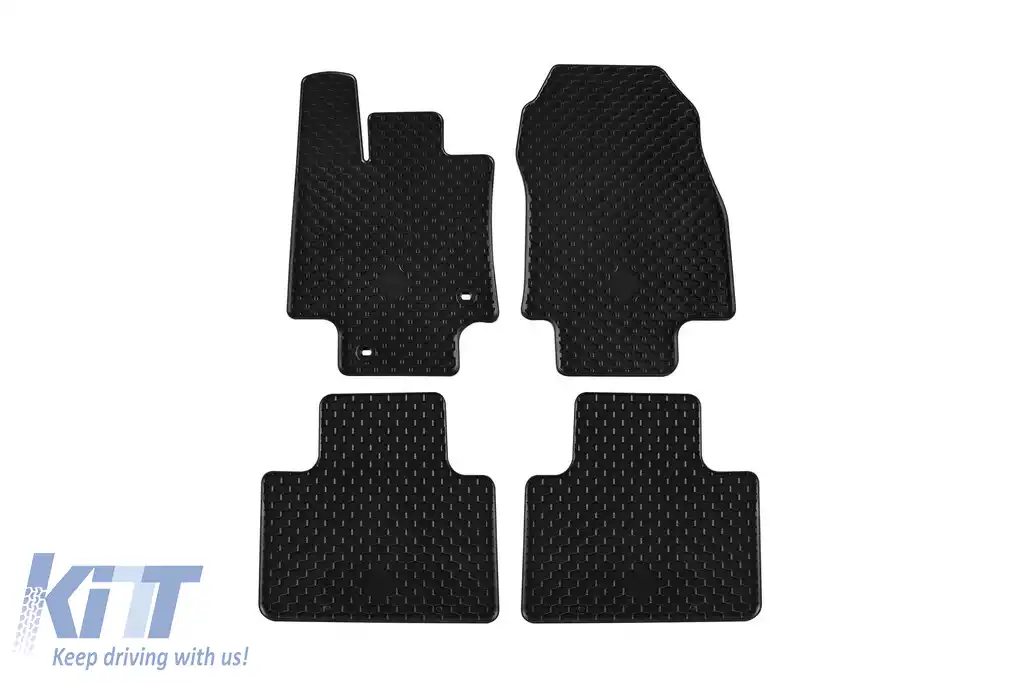 Mănuși din cauciuc Gumarny Zubri potrivite pentru Toyota Highlander după 2020, standard și hibrid, set de 4 piese, culoare neagră