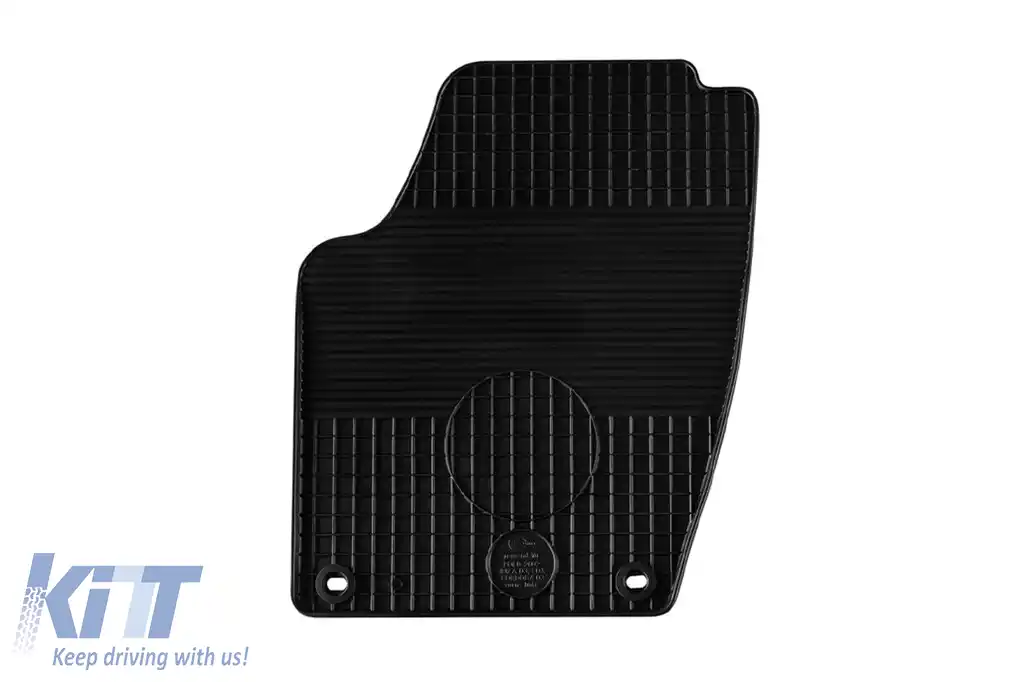 Mănuși din cauciuc Gumarny Zubri potrivite pentru Volkswagen Polo 2001-2009, cu clipsuri ovale, set de 4 piese, culoare neagră-image-6254155