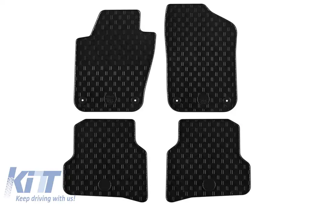 Mănuși din cauciuc Gumarny Zubri potrivite pentru Volkswagen Polo, Seat Ibiza 2008-2016, set de 4 piese, culoare neagră