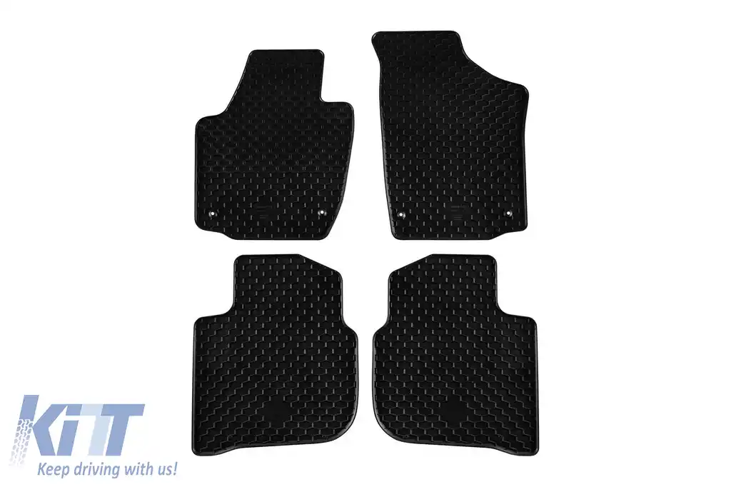 Mănuși din cauciuc Gumarny Zubri potrivite pentru Skoda Rapid, Seat Toledo 2012-2019, set de 4 piese, culoare neagră