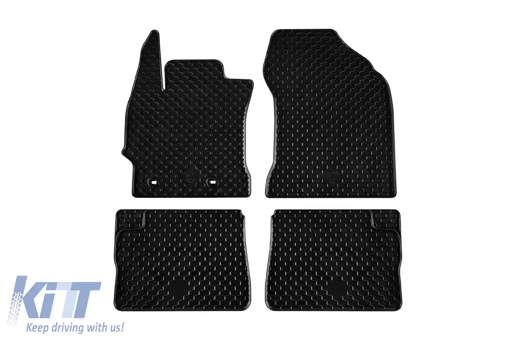 Mănuși din cauciuc Gumarny Zubri potrivite pentru Toyota Auris 2013-2018, Corolla 2014-2018, set de 4 piese, culoare neagră