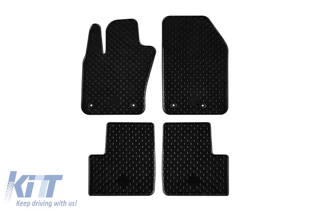 Mănuși din cauciuc Gumarny Zubri potrivite pentru Fiat 500X, 500X Cross după 2014, set de 4 piese, culoare neagră