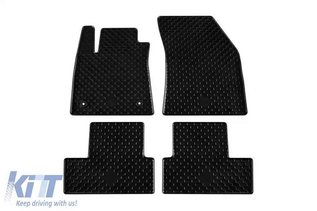 Mănuși din cauciuc Gumarny Zubri potrivite pentru Renault Megane 2015-2022, Megane E-Tech Hybrid după 2016, set de 4 piese, culoare neagră-image-6254388