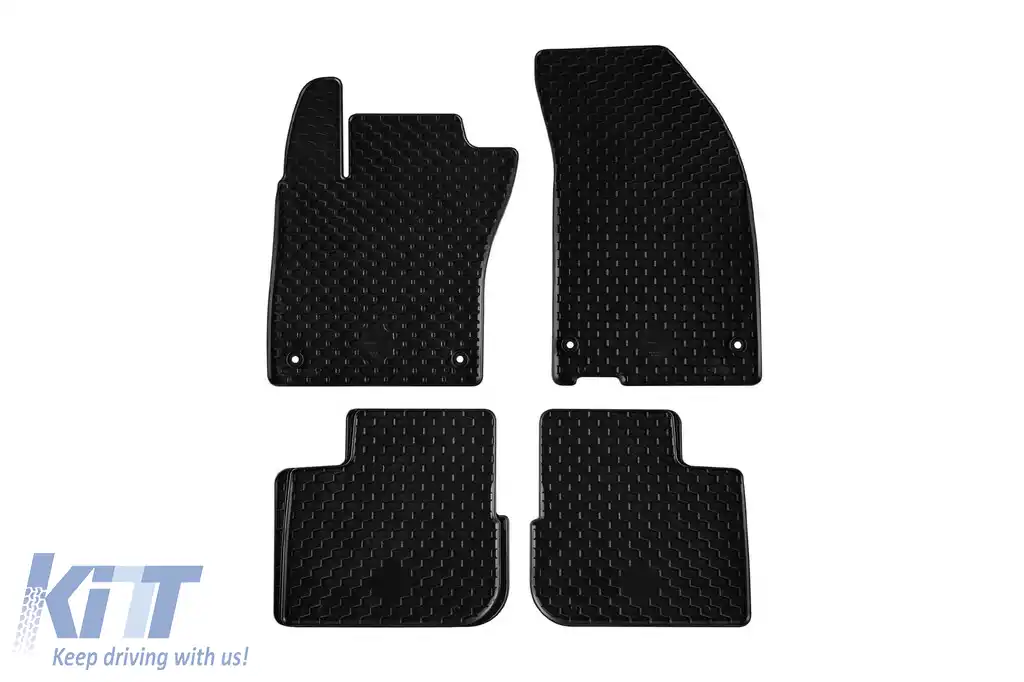 Mănuși din cauciuc Gumarny Zubri potrivite pentru Fiat Tipo sedan după 2016, set de 4 piese, culoare neagră