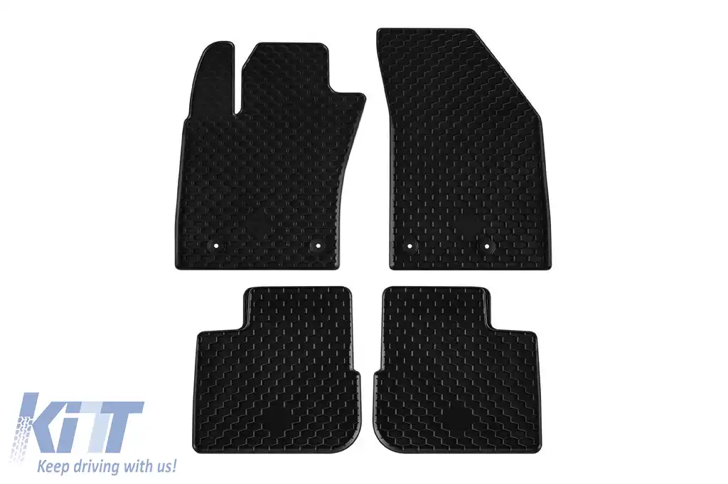 Mănuși din cauciuc Gumarny Zubri potrivite pentru Fiat Tipo hatchback, wagon după 2016, set de 4 piese, culoare neagră-image-6254400