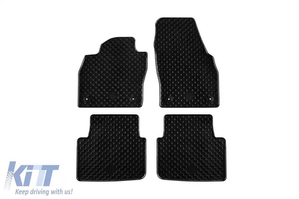 Mănuși din cauciuc Gumarny Zubri potrivite pentru Skoda Scala, Kamiq după 2019, set de 4 piese, culoare neagră