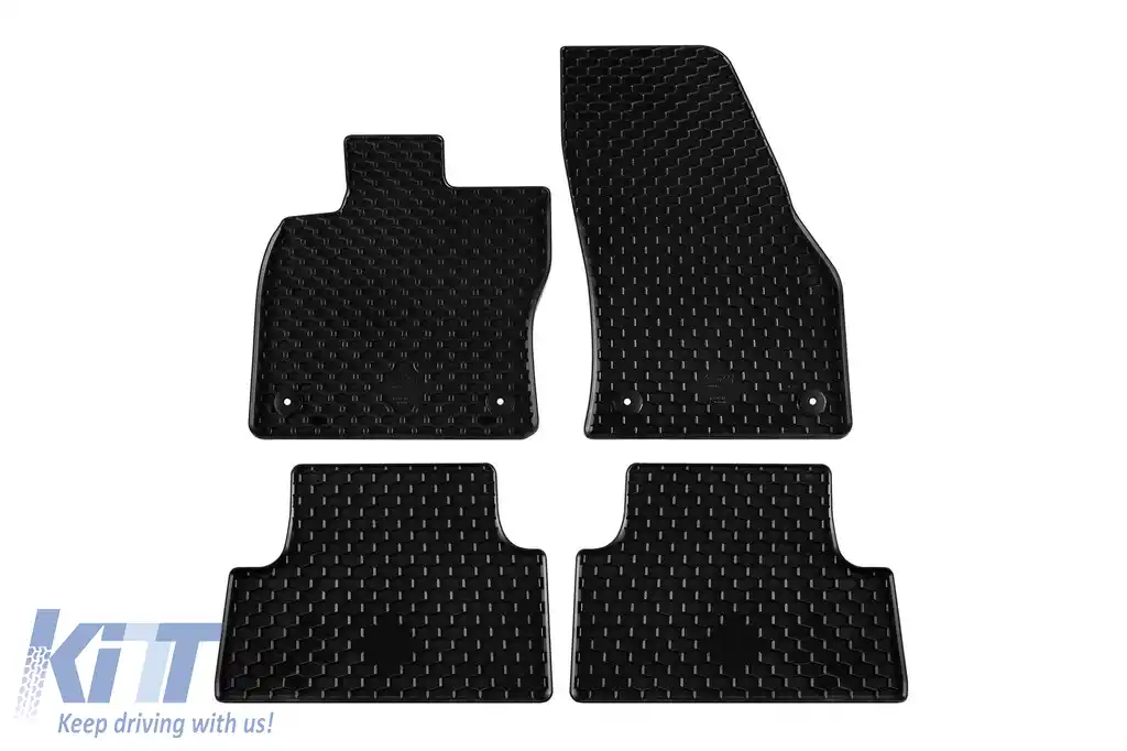 Mănuși din cauciuc Gumarny Zubri potrivite pentru Volkswagen T-Roc Cabrio după 2019, set de 4 piese, culoare neagră-image-6254590