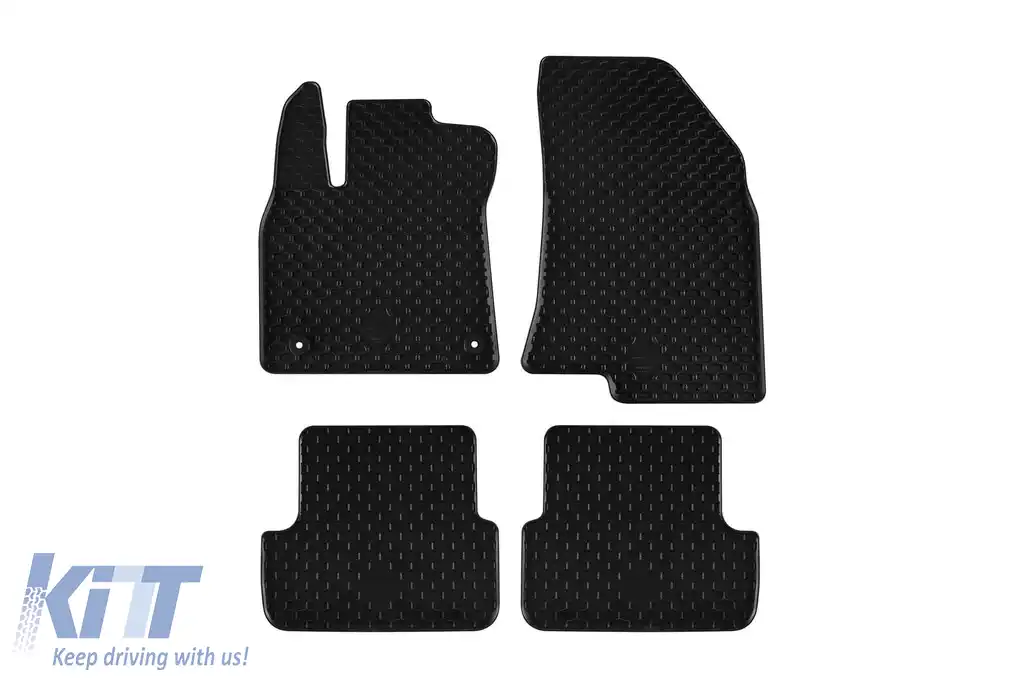 Mănuși din cauciuc Gumarny Zubri potrivite pentru Dacia Sandero, Sandero Stepway după 2020, set de 4 piese, culoare neagră-image-6254679