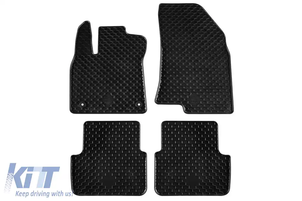 Mănuși din cauciuc Gumarny Zubri potrivite pentru Dacia Logan după 2021, set de 4 piese, culoare neagră-image-6254715