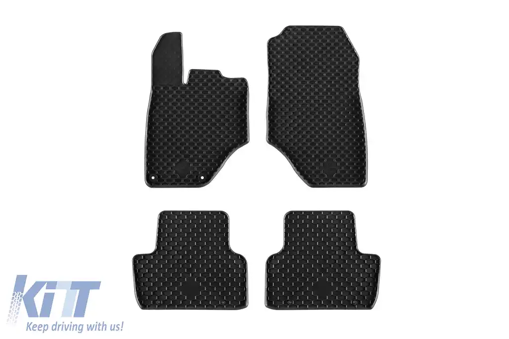Mănuși din cauciuc Gumarny Zubri potrivite pentru Peugeot 3008, Hybrid după 2024, set de 4 piese, culoare neagră