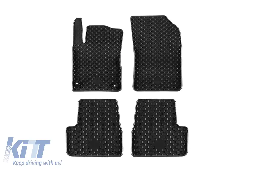 Mănuși din cauciuc Gumarny Zubri potrivite pentru Citroen C3 după 2024, set de 4 piese, culoare neagră