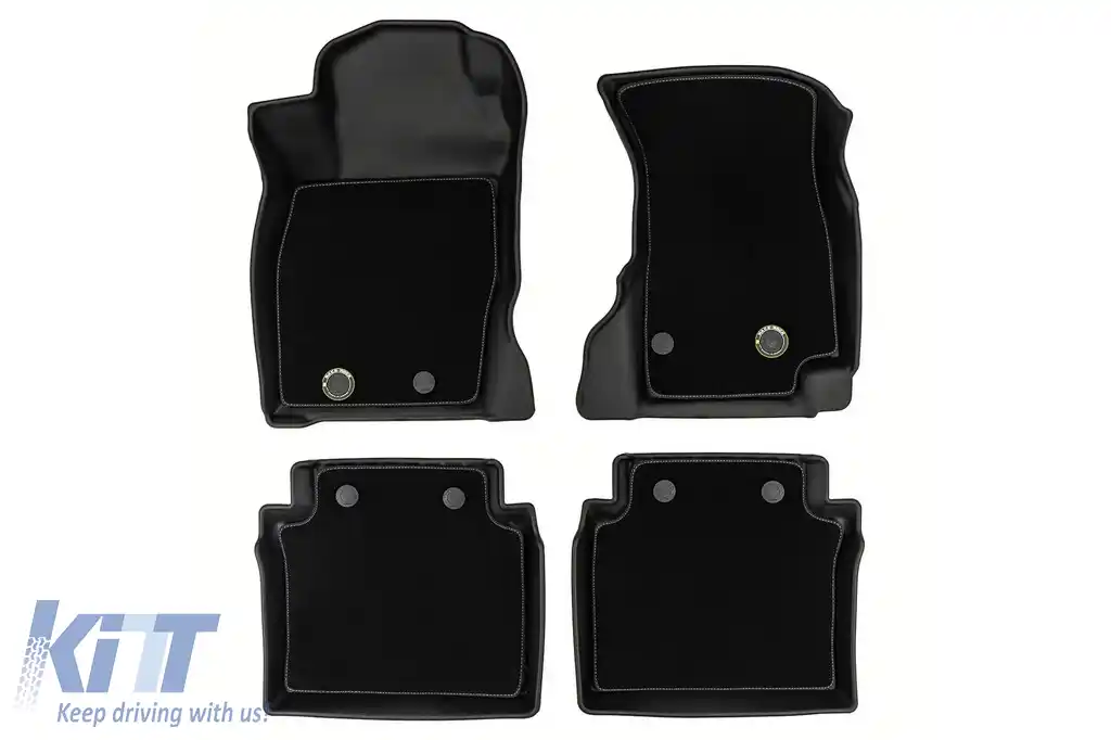 Mănuși din cauciuc și covorașe potrivite pentru Audi A8 D5 sedan după 2017, set de 4 piese, culoare neagră din seria Frogum 5D Race Rock-image-6232752