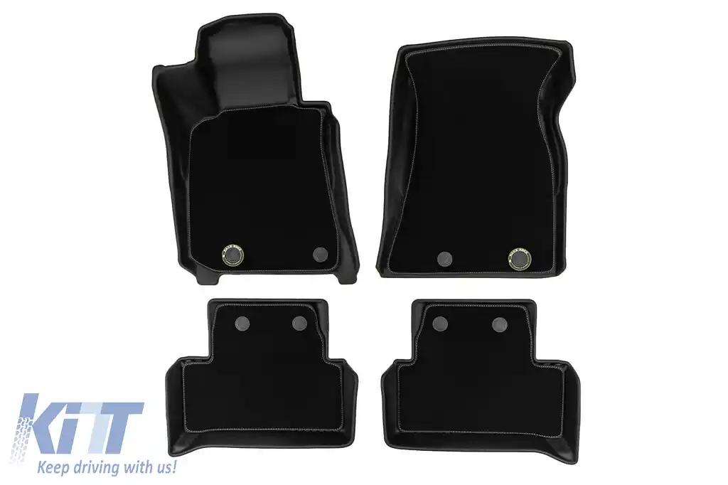 Mănuși din cauciuc și covorașe potrivite pentru BMW i4 G26 după 2021 din seria Frogum 5D Race Rock, set de 4 piese, culoare neagră-image-6232796