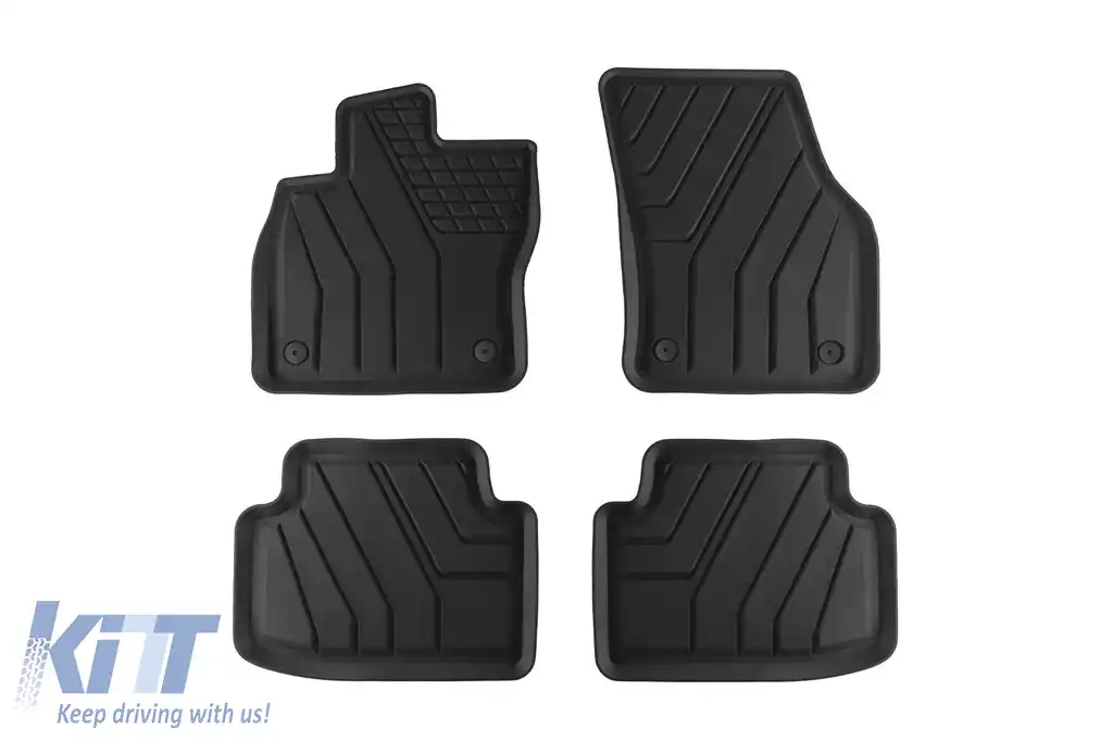 Mănuși din cauciuc specifice de la SPARTline potrivite pentru Volkswagen Tiguan 2016-2023, set de 4 piese, culoare neagră