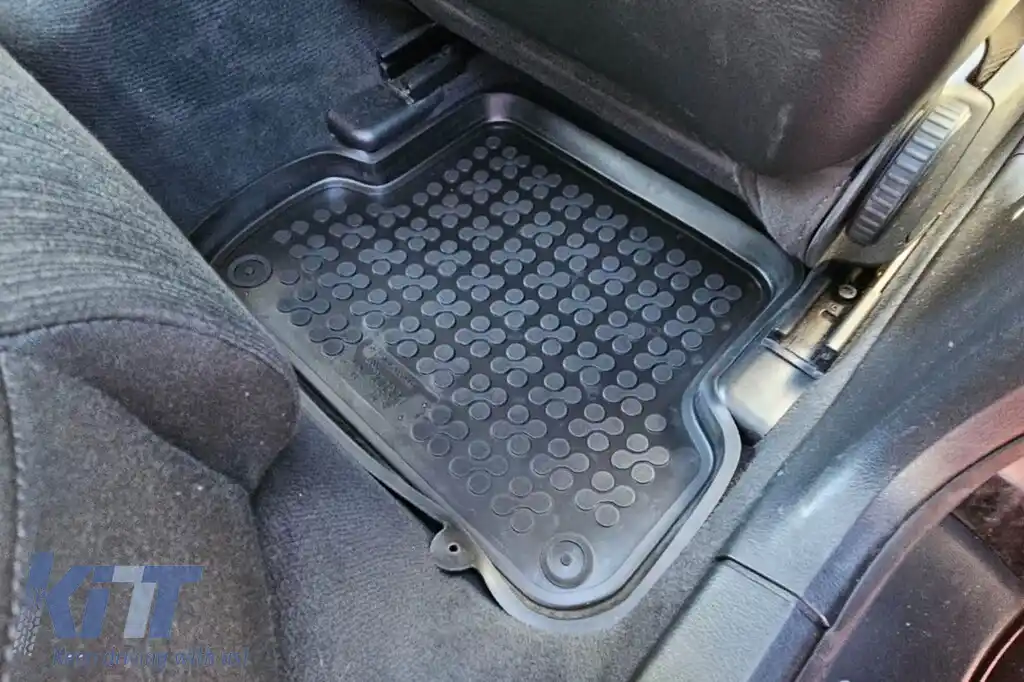 Mănuși din cauciuc specifice, potrivite pentru Audi A4 B6, B7 2000-2008, set de 4 piese, culoare neagră-image-6213592