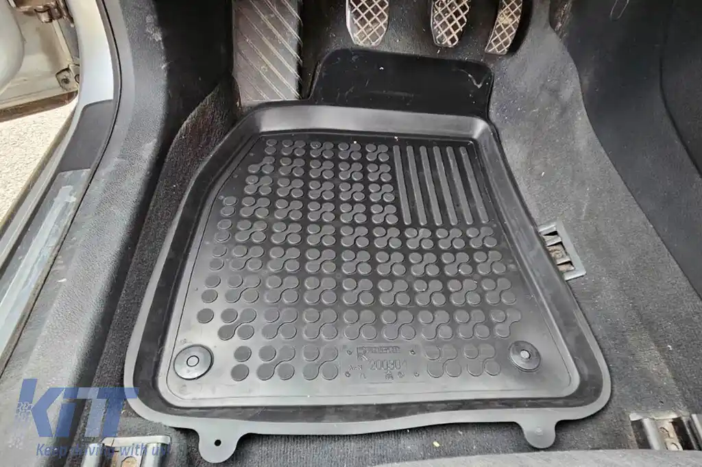 Mănuși din cauciuc specifice, potrivite pentru Audi A4 B6, B7 2000-2008, set de 4 piese, culoare neagră-image-6213593